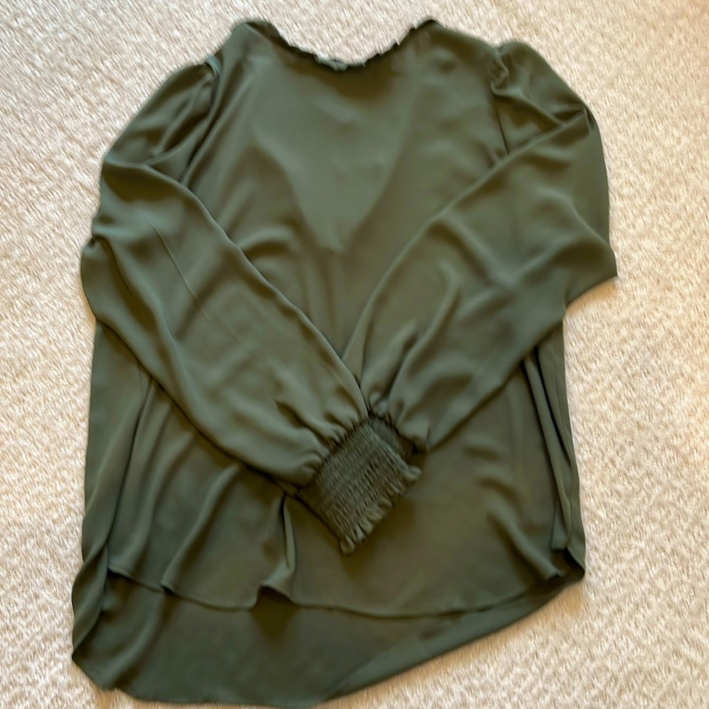 Loft Fluid Blouse with Tie and Ruffle Detail